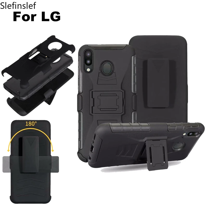 Для LG v30 stylo 3 2 плюс 5 G8 THINQ Q STYLUS K10 2018 G7 G6 G5 сверхмощная броня зажим для ремня прочная