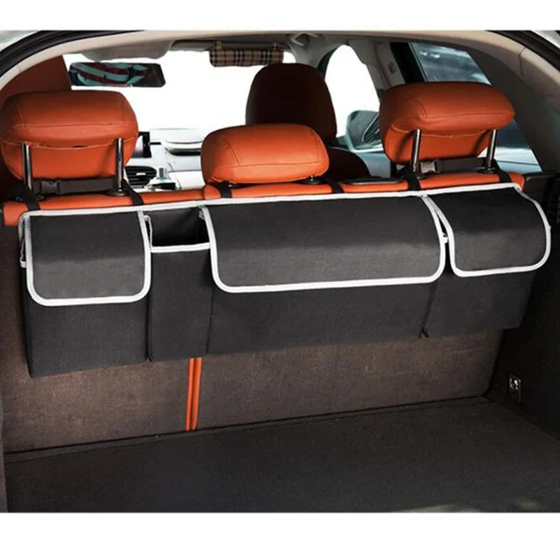

High Capacity Adjustable 4 Bag Car Accesories Car Storage Box Backseat Trunk Organizer Multi-use Oxford Car Seat Back Organizers