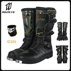 Мужские мотоциклетные ботинки PRO-BIKER, водонепроницаемые мотоциклетные ботинки из искусственной кожи, мотоциклетная обувь для мотокросса, защитные мотоциклетные высокие сапоги до бедра