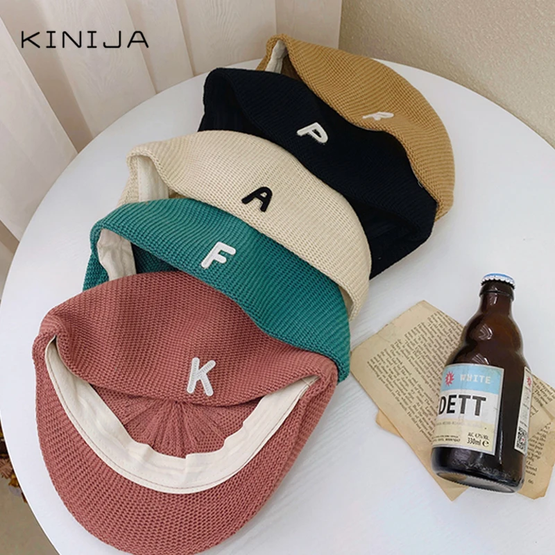 Осенний Новый вязаный берет в британском ретро стиле унисекс корейская мода