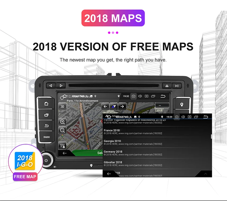 Android 9,1 2 Din Автомобильный мультимедийный dvd-плеер Авто Радио 2+ 16 USB SD gps для VW Golf Tiguan Skoda Fabia быстрая для сиденья Leon Skoda 47