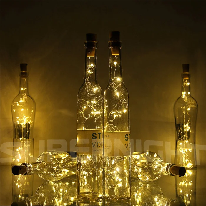 

String Light with Bottle Stopper 2m 20leds Cork Shaped Wine Bottle Lights Decoration for Alloween Christmas Holiday Party