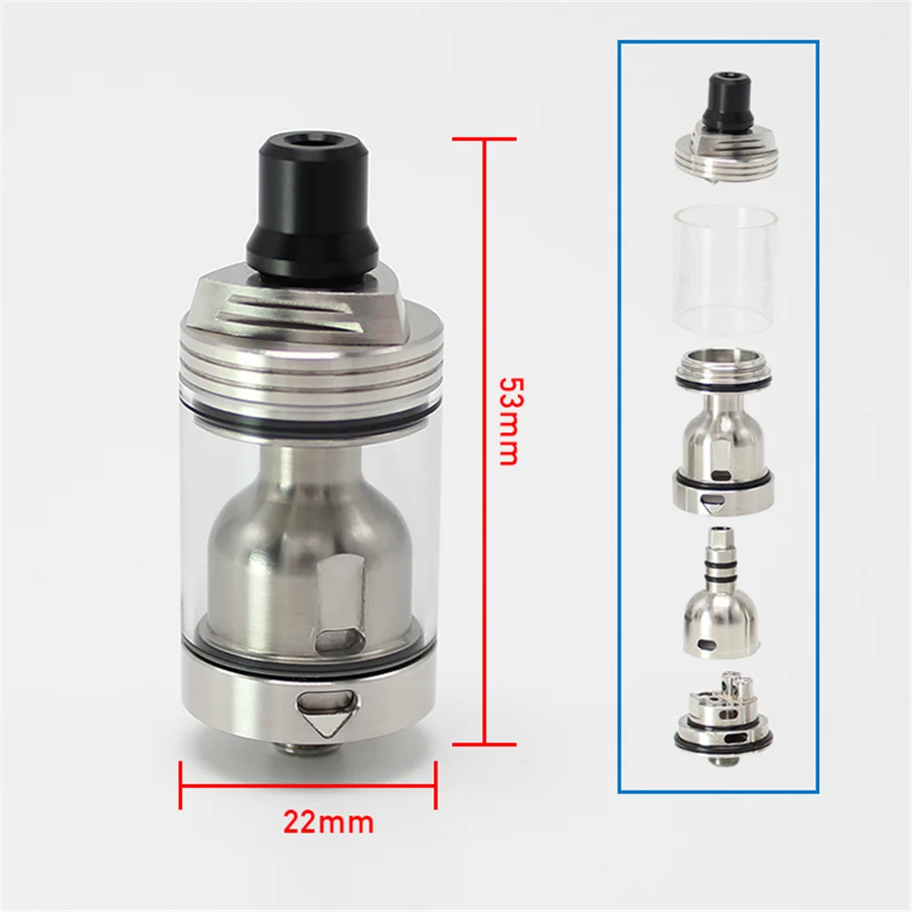 

SXK Design Skyline-R short rta Atomizer 22mm 3.2ml Capacity 316 Stainless Steel vaporizer vape vs kayfun LITE PLUS 2021 RTA