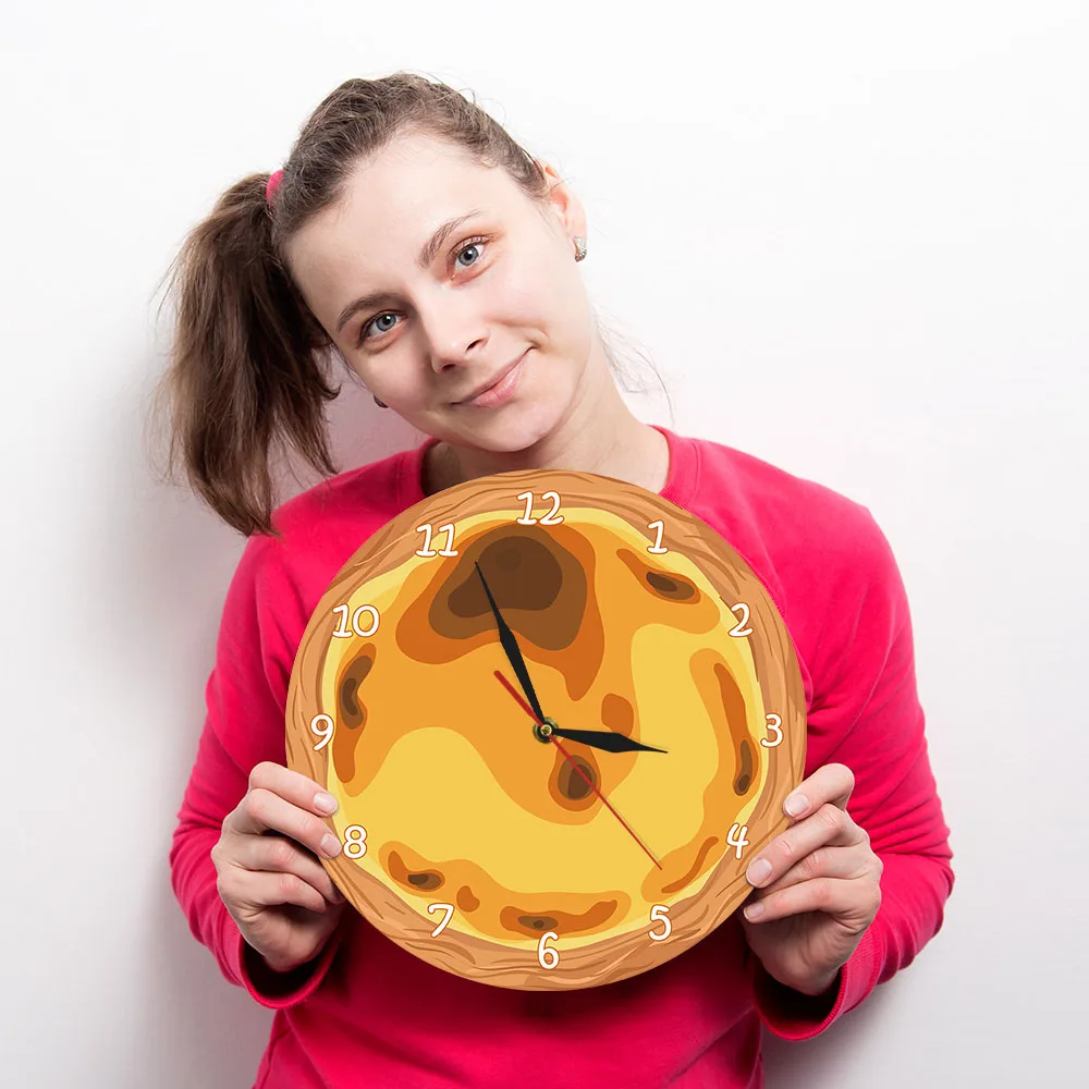 Японские кухонные настенные часы с яичницей традиционной выпечкой Кондитерские