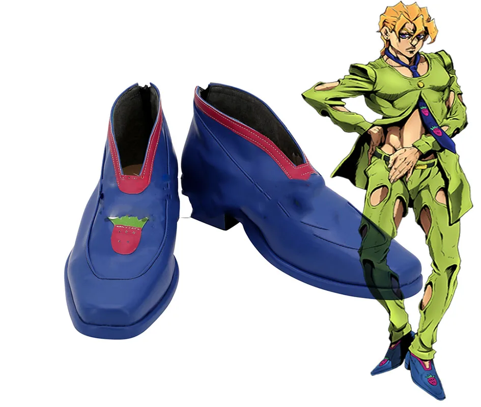 

Anime Role Pannacotta Fugo JOJO's Bizarre Adventure Golden Wind Peripheral Cosplay Golden Leather Cos Boots