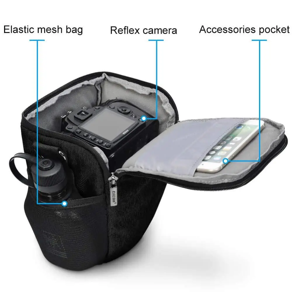 Waterproof DSLR Camera Bag case cover for Canon EOS Rebel T100 SL3 SL2 SL1 T7 T7i T6i T5i T6s T6 T5 T4i T3i T3 T2i T1i XTi XSi |