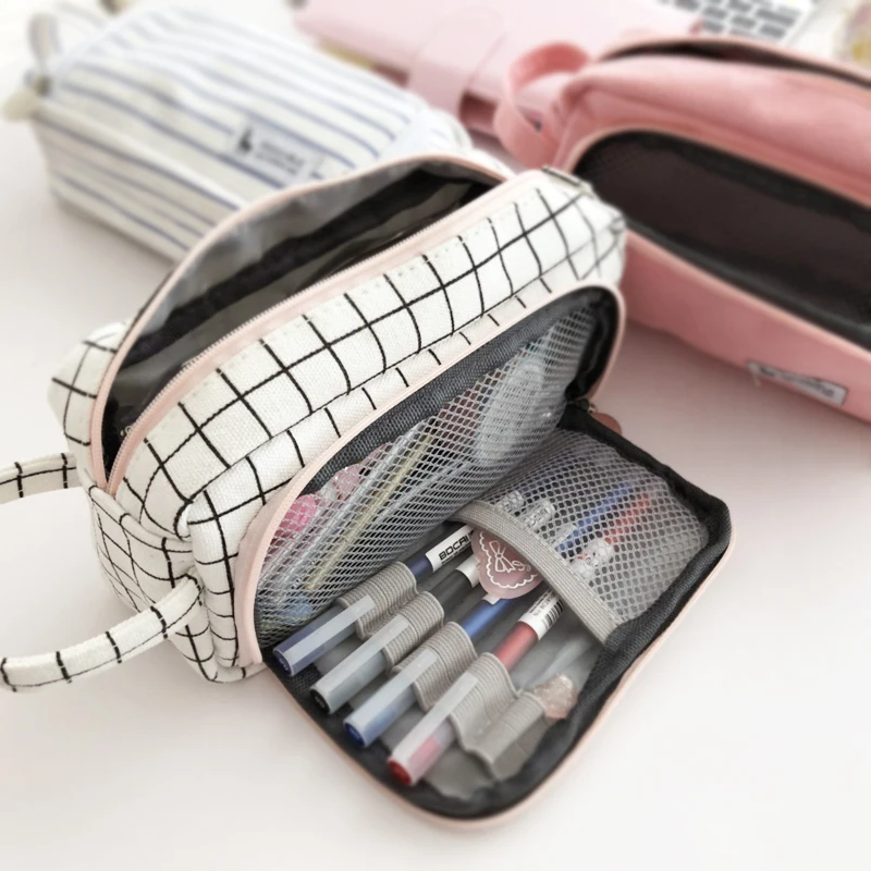 

6 Colors Large Portable Creative Handbag Pencil Case Kawaii Pencilcase School Supplies Pencil Bag School Pencil Pouch Stationery