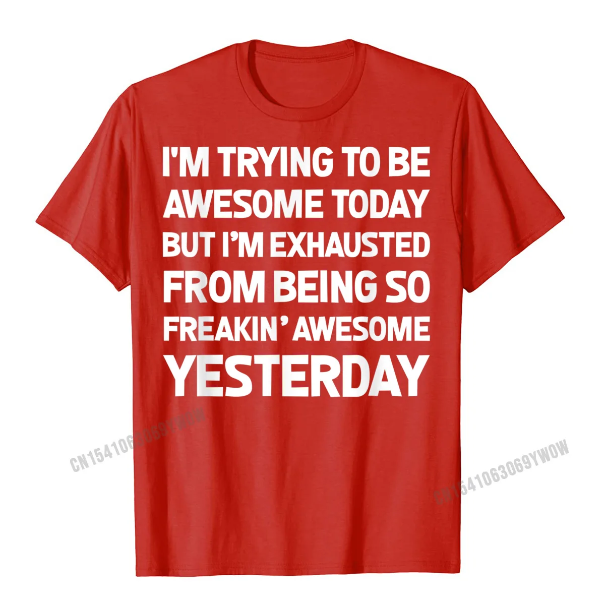 Я пытаюсь быть потрясающей сегодня футболкой забавная футболка подарок мужские