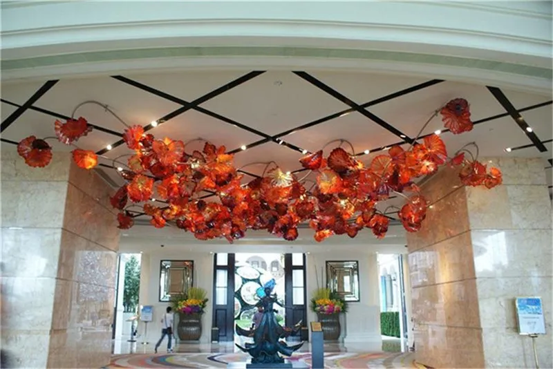

Museum Home Decorative Hanging Blown Glass Plates Big Ceiling Lights On Sale