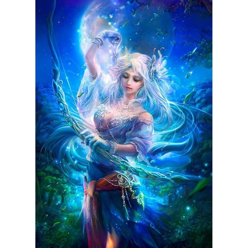 

Full Diamond Painting Fairy Elves On Tree Diamond Embroidery 5D Diy Diamond Mosaic Rhinestones Picture Needlecraft Home Decor