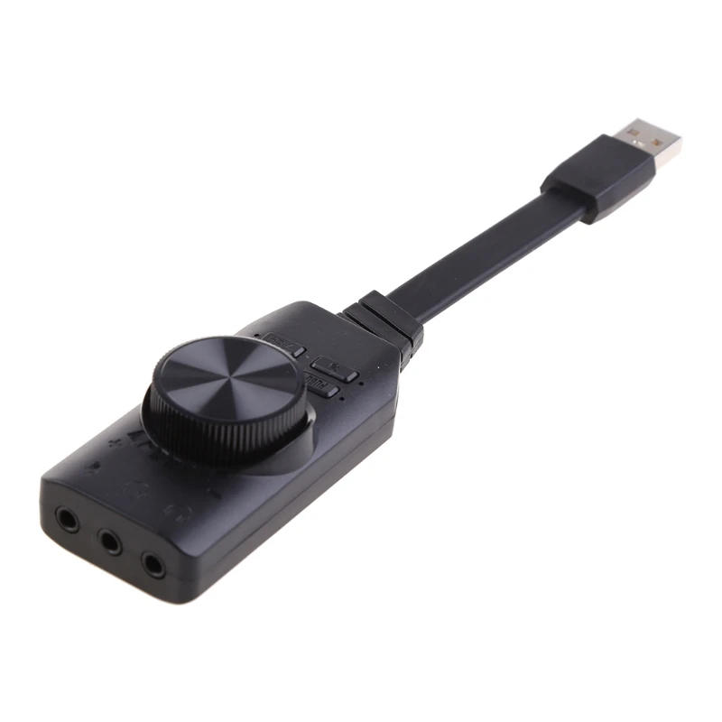 

GS3 Виртуальный 7,1 канальный адаптер звуковой карты внешний USB 3,5 мм гарнитура стерео для ПК настольный ноутбук