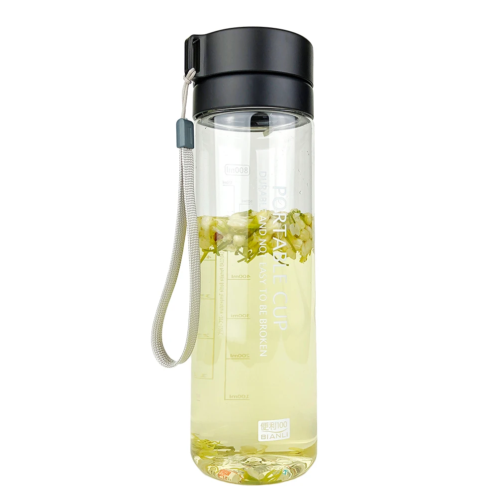 

800ML Large capacity Water Bottles Portable Outdoor Travel Hiking Drink Kettle Summer Plastic Sports Bottle Adult Students