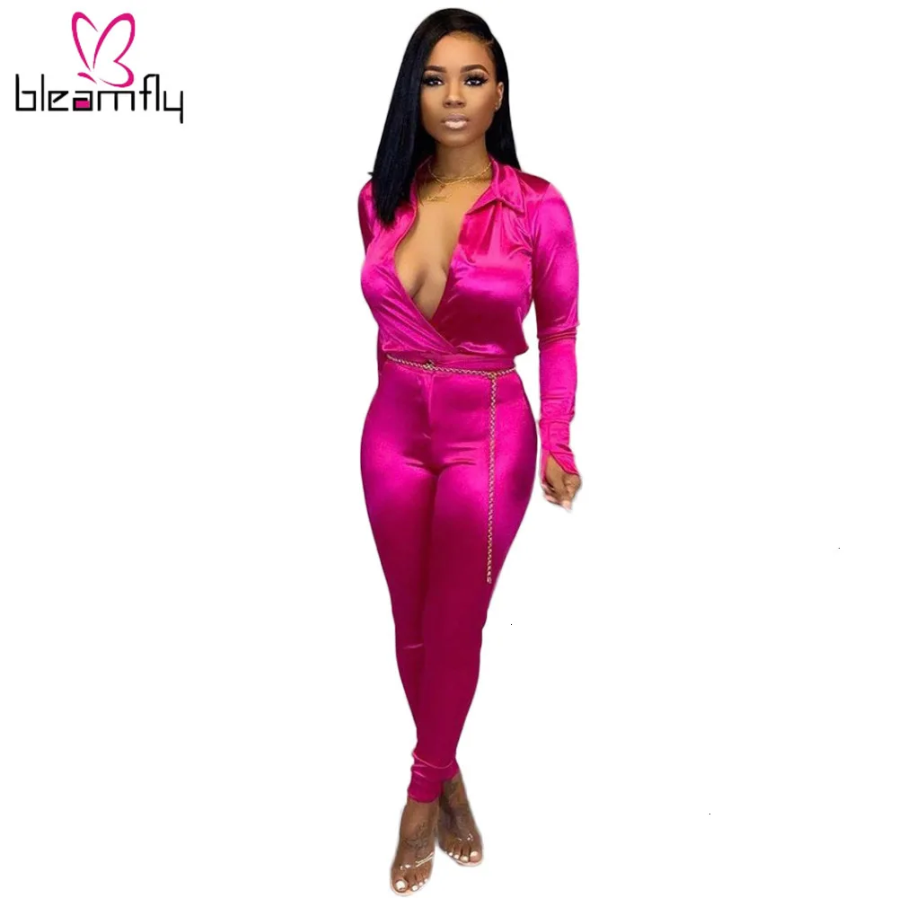 Сексуальное платье с v-образным воротом Одна деталь Облегающий комбинезон