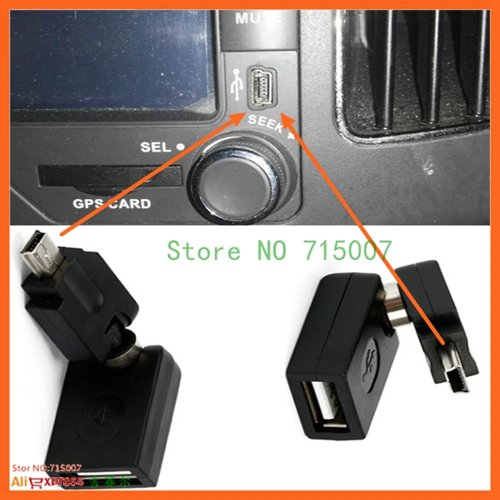 Гибкий угловой otg переходник с Mini и Micro USB на 2 0 мама 180 X360 поворотом 360 градусов