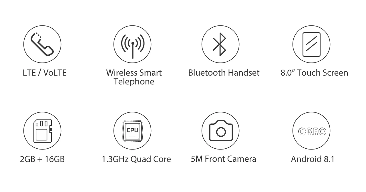 POPTEL V9 8,0 дюймовый смартфон 2 Гб ОЗУ 16 Гб ПЗУ Android 8,1 SC9832E четырехъядерный 5MP OTA OTG стол LTE 4G мобильный телефон