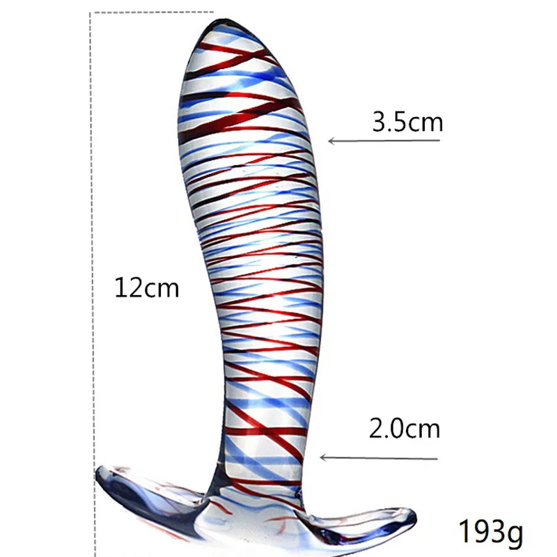 Массажер-пробка для вагинального/анального секса лесбиянок стеклянный