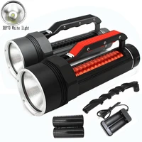 diving flashlight torch xhp70 led high brightness 5000 lumens underwater 100m waterproof lamp 2x 26650 chrger