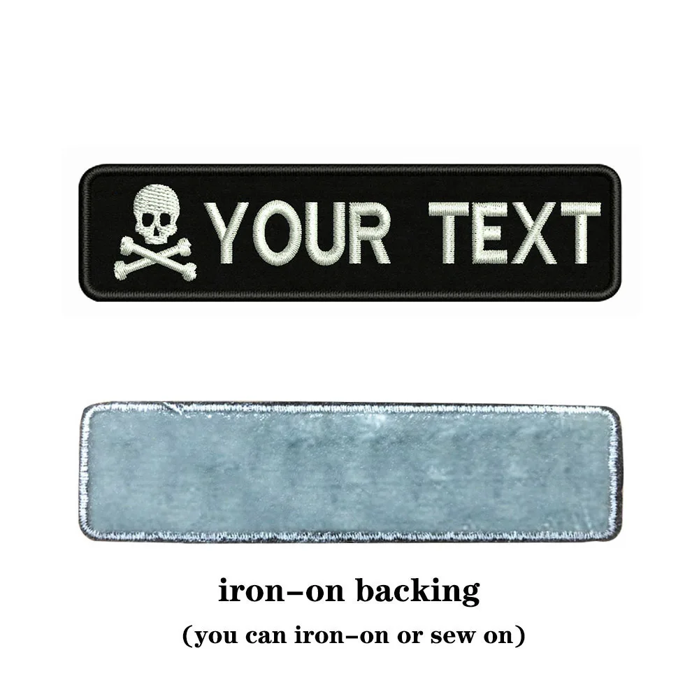 Логотип в виде черепа 10x2 5 см вышивка с именем под заказ значок строчку нашивки на