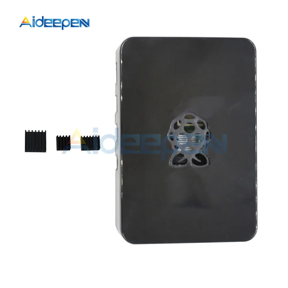 Черно-белый чехол для Raspberry PI 4 Модель B ABS пластиковый чехол Корпус корпуса КОРПУСА ДЛЯ PI4 с радиатором