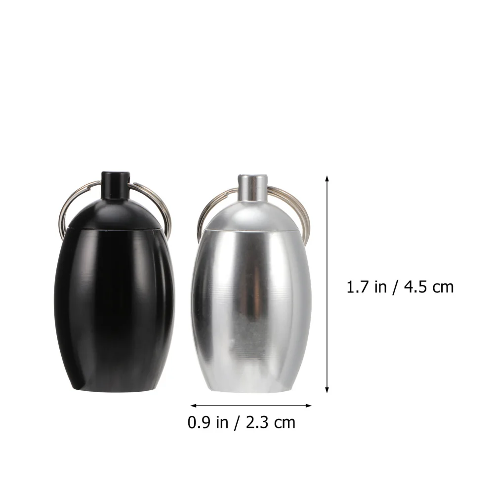 

2pcs Pill Case Keychain Portable Pill Bottle Outdoor Pill Container Pill Holder