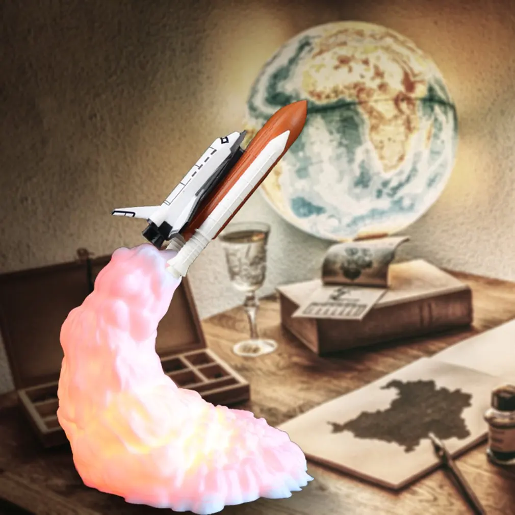 3D печать космический челнок I typed лампа ракетная USB перезаряжаемая светодиодный