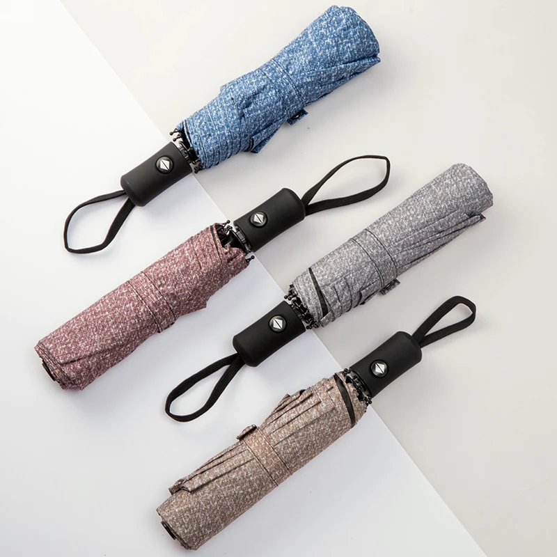 Автоматический складной виниловый зонт для мужчин и женщин деловой портативный