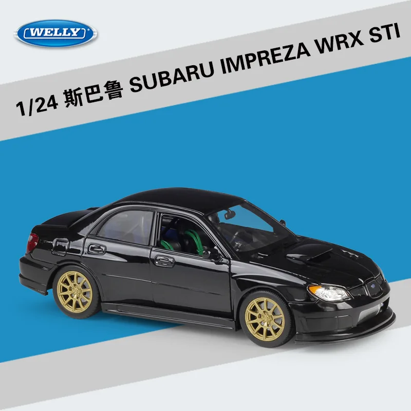 

WELLY 1/24 Car SUBARU IMPREZA WRX STI Simulation Metal Diecast Model Car Kids Toys Gifts