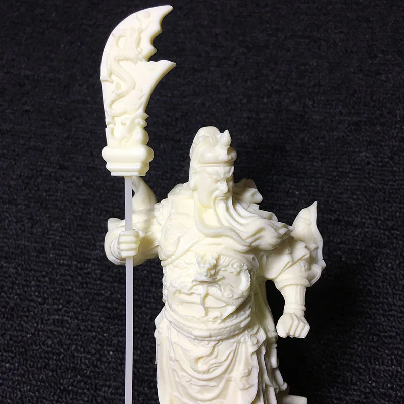 Белый бог войны реальная фотография Guan Yu Высококачественная статуя для