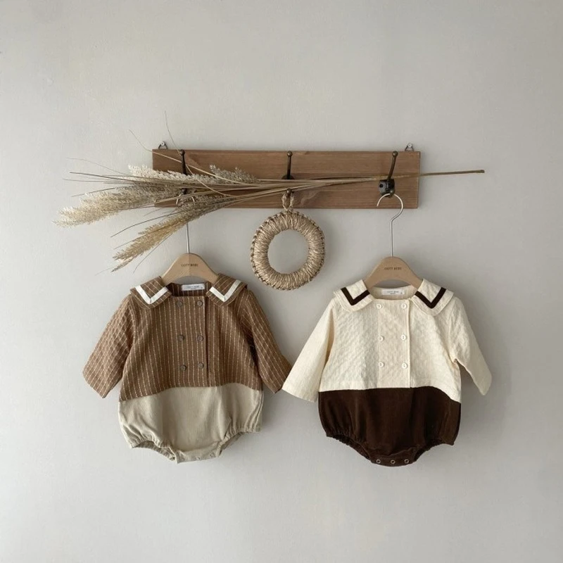 

Cute Baby Hit Color Autumn Long Sleeve Rompers Newborn Infant Jumpusts Clothes