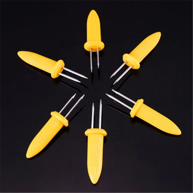 

100PCS Universal 6CM Safe Corn on the Cob Holders Skewers Needle Prongs For BBQ Barbecue Garden Hand Tools Fork kitchen tools