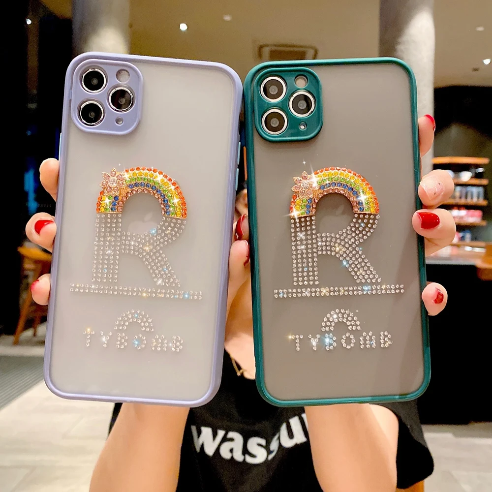 Новый роскошный Алмазный Радужный чехол для телефона iPhone 11 Pro Max XR XS X 8 7 Plus матовый