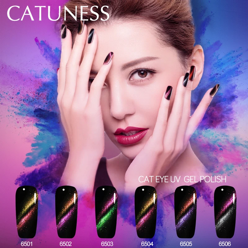 CATUNESS лак для ногтей светодиодный набор УФ лаков Магнитный кошачий глаз Хамелеон