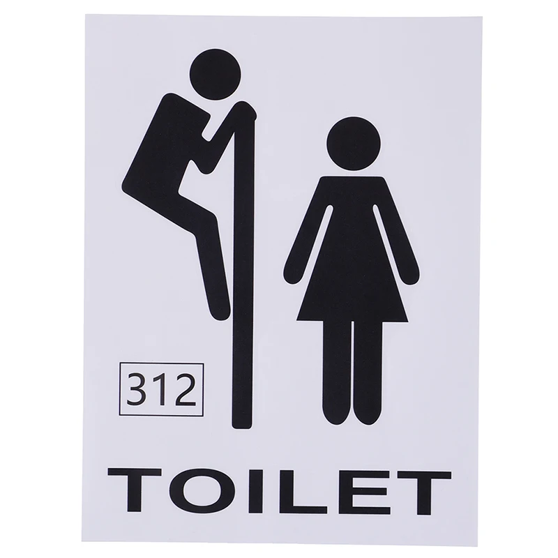 1 шт. наклейки на дверь в туалет виниловые стену для ванной комнаты отеля