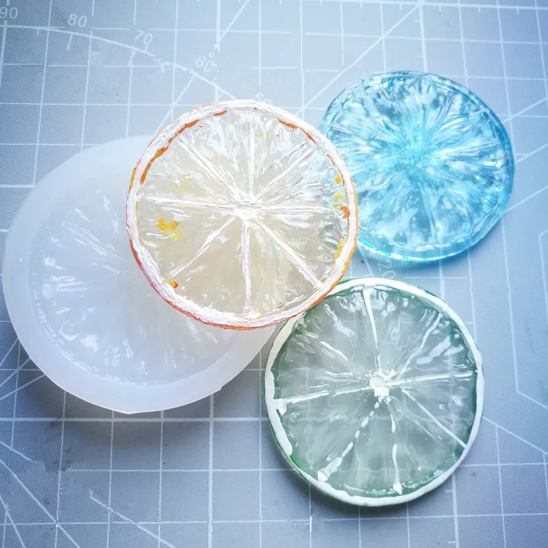 

Fruit Lemon Slices Mold Transparent Silicone Mould Dried Flower Epoxy Resin Molds for Jewelry Making Cake Decorative Craft DIY