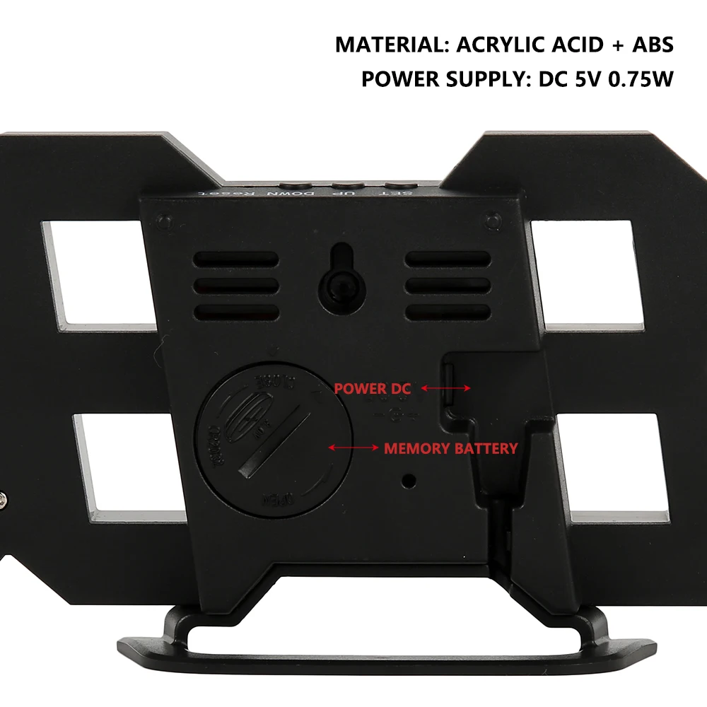 3D LED Wall Clock Modern Design Digital Table Alarm Nightlight Saat reloj de pared Watch For Home Living Room Decoration | Дом и сад
