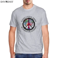 every little thing is gonna be alright unisex t shirt men women funny yoga tree graphic tees men 100 cotton t shirt soft tops