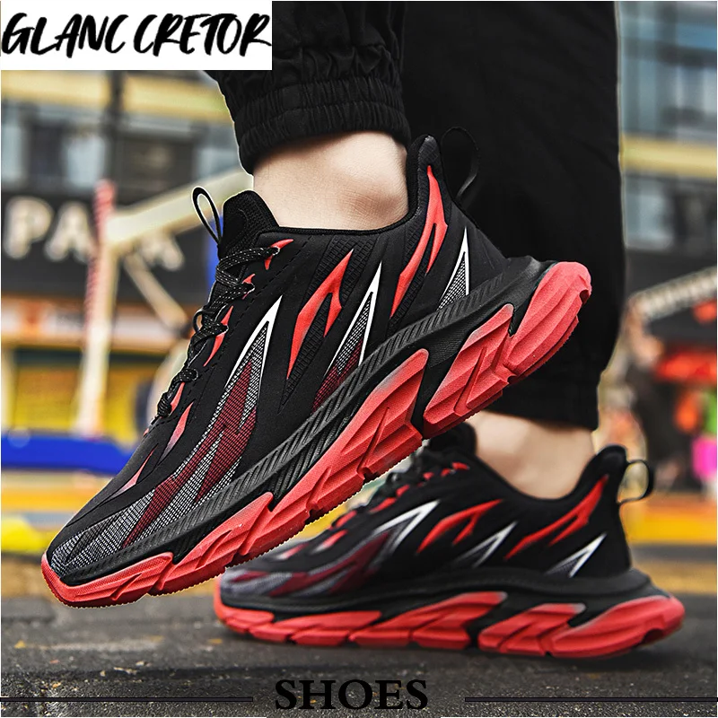 

High Quality Wear-resistant Jogging Shoes Outdoor Trendy No-slip Sports Shoes Zapatillas Men's Running Shoes Breathable Sneakers