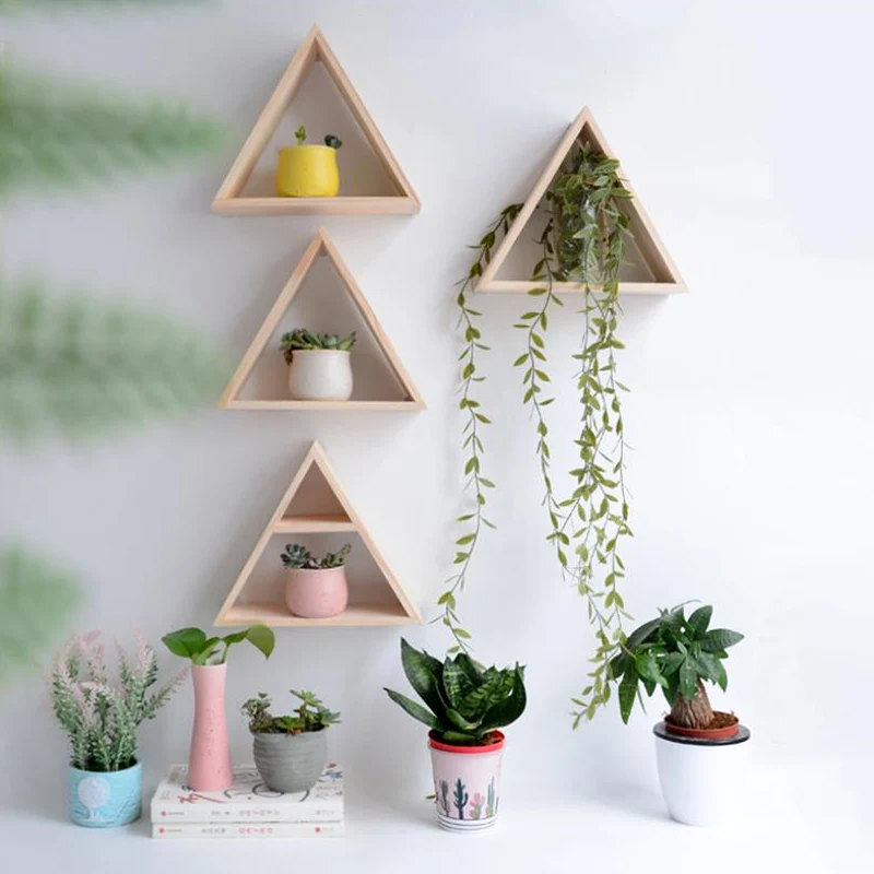 Baffect 2PCS Wooden Wall Shelf Nordic Style Shelves for Storage Organizer Rack Holder Kitchen Living Rome Home Decor | Дом и сад