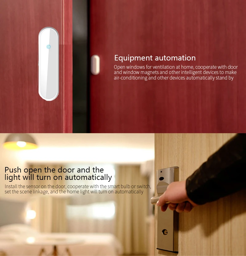 

2021 5 pcs tuya wifi zigbee door sensor smart home security window door drawer status detector smart life app remote monitoring
