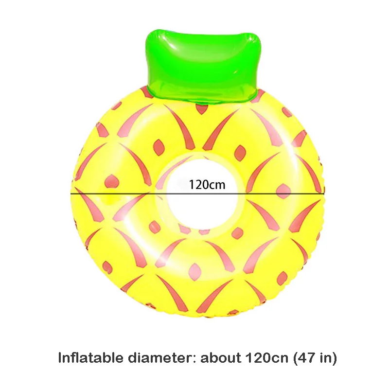 Надувной поплавок Rooxin в виде ананаса круг для плавания резиновое кольцо взрослых