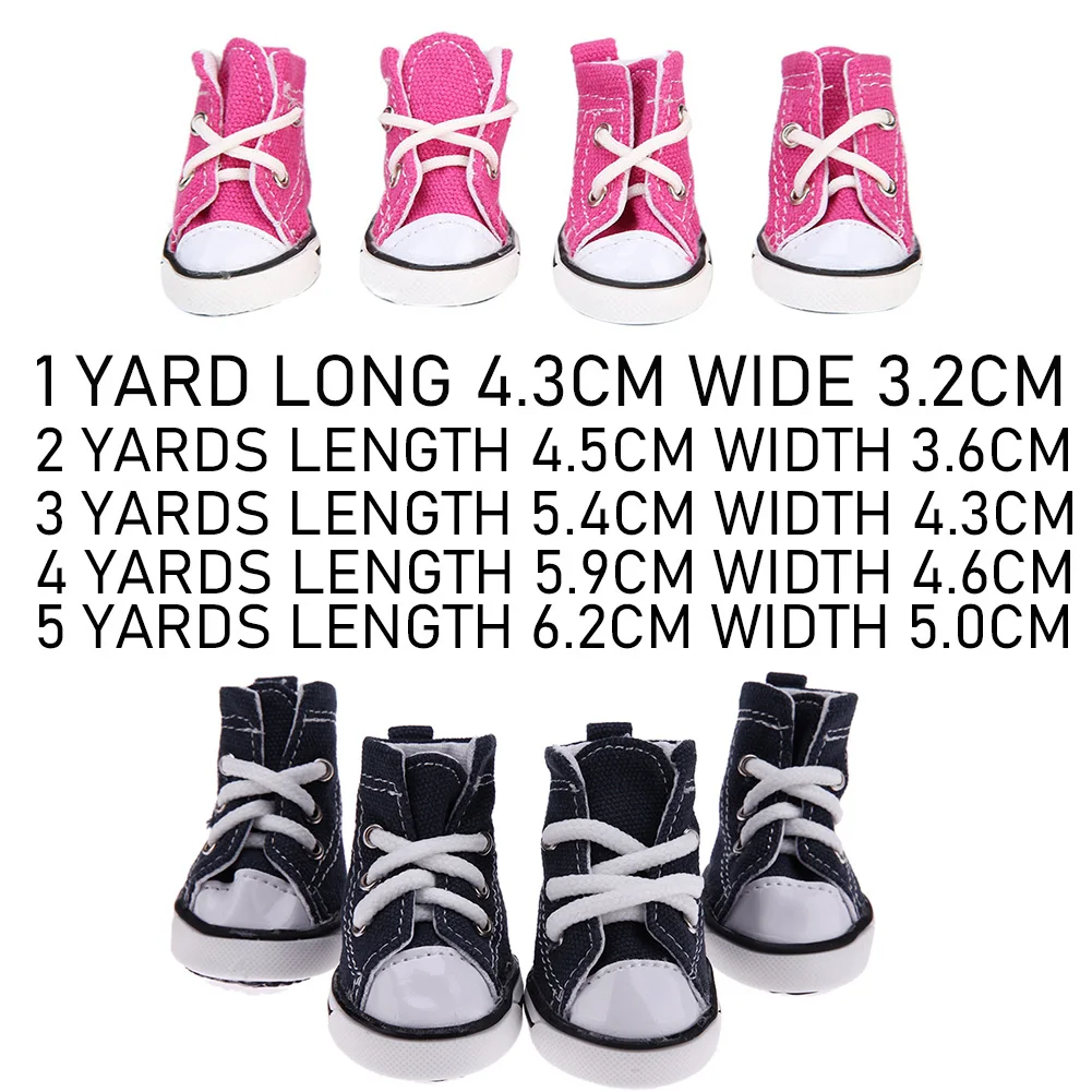 

Non-Slip Canvas Dog Sport Shoes Puppy Waterproof Casual Anti-skid Sneakers Dog Breathable Booties for Pet Supply