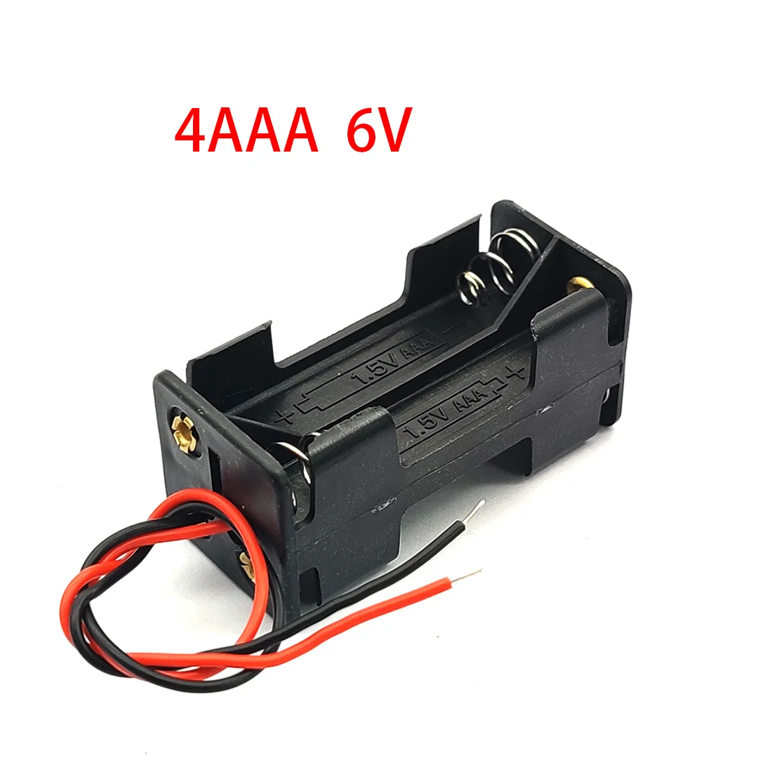 4 х ААА 6V Батарея встык держатель 4AAA Чехол Коробка AAA ящик для хранения с проводами
