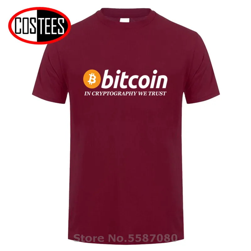 Мужская футболка с О-образным вырезом и коротким рукавом Cryptocurrency футболки из
