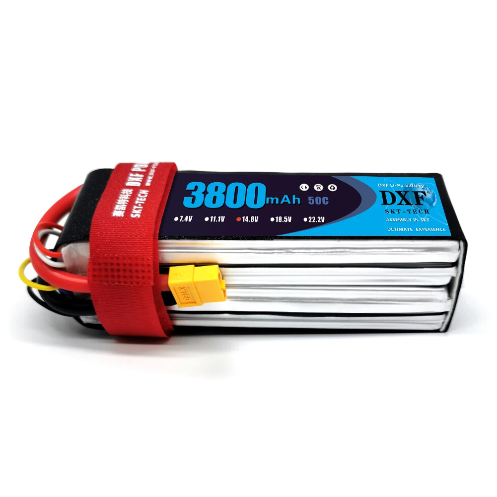 Bater&iacute;a Lipo DXF de 3800mAh, 4S de 14,8 V, 50C-100C, XT60/DEANS/XT90/EC5, para Dron AKKU, FPV, cami&oacute;n, helic&oacute;ptero, cuatro ejes, RC, coche, avi&oacute;n-2