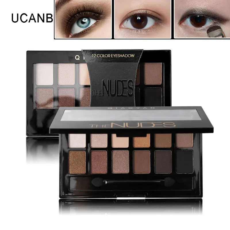 Ucanbe 12 видов цветов Тени для век телесного цвета палитра макияжа водостойкие