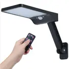 Уличный светильник с дистанционным управлением и солнечным датчиком движения, 48 светодисветодиодный, уличная лампа с регулируемой яркостью для сада, двора, 3 режима, водонепроницаемая с кронштейном