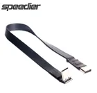 Плоский кабель USB 3,1, удлинитель данных, штекер-гнездо, вверхвниз, прямоугольный удлинитель USB3.1, переходник с Type C на Type C