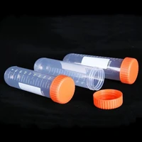 50pcslot 50ml clear plastic centrifuge tube pp microcentrifuge round bottomed with screw cap plastic test sample vials