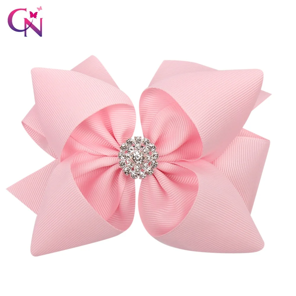 CN 5 ''однотонную ленточку с накоплением заколки для волос зажимами девочек