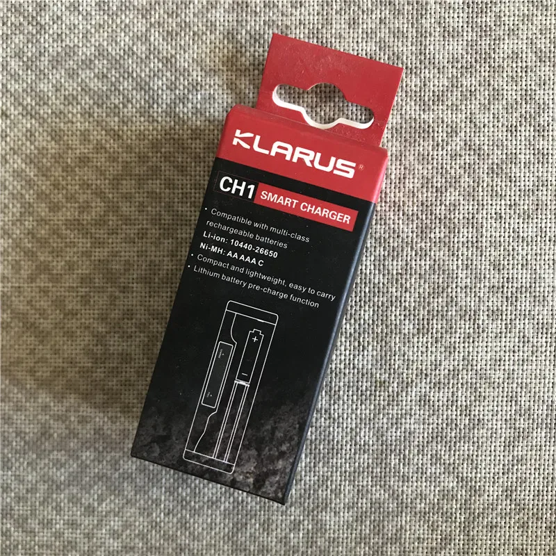 Klarus CH1 1 слот 5V 1A NiMH NiCd литиевая батарея зарядное устройство светодиодный